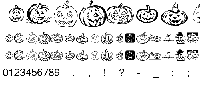 KR Pick A Pumpkin font